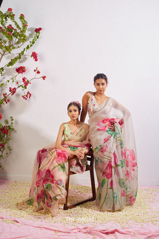 Kumud Blush Organza Silk Saree Kumud Blush Organza Silk Saree
