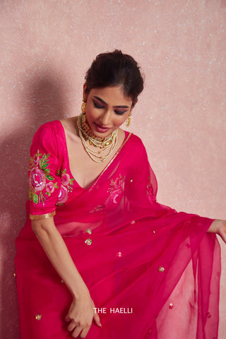 Noor Raani Organza Silk Saree Noor Raani Organza Silk Saree