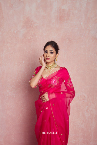 Noor Raani Organza Silk Saree Noor Raani Organza Silk Saree