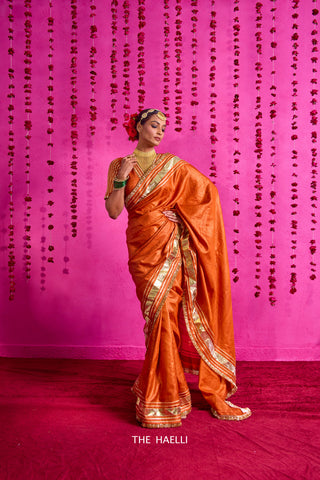 Padmini Rust Tussar Silk Saree Padmini Rust Tussar Silk Saree
