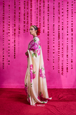 Nagma Off White Tussar Silk Saree Nagma Off White Tussar Silk Saree