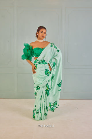 Eve Mint Crepe Silk Saree Eve Mint Crepe Silk Saree