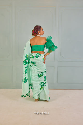 Eve Mint Crepe Silk Saree Eve Mint Crepe Silk Saree