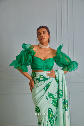 Eve Mint Crepe Silk Saree Eve Mint Crepe Silk Saree
