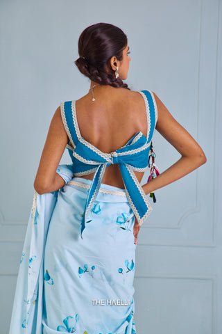 Rabia Blue Shaded Cotton Saree Rabia Blue Shaded Cotton Saree