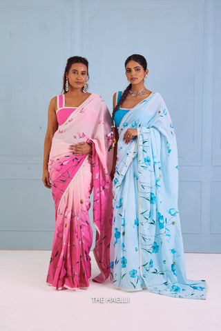 Rabia Pink Shaded Cotton Saree Rabia Pink Shaded Cotton Saree