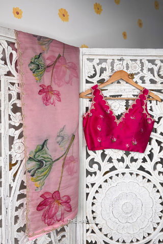 Kamal Pink Organza Silk Saree Kamal Pink Organza Silk Saree