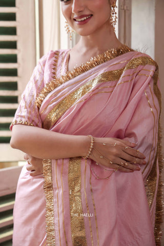 Padmini Pink Tussar Silk Saree Padmini Pink Tussar Silk Saree