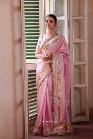 Padmini Pink Tussar Silk Saree Padmini Pink Tussar Silk Saree