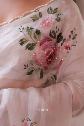 Tara Grey Organza Silk Saree Tara Grey Organza Silk Saree