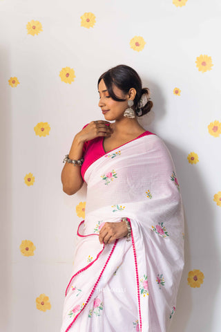 Maria Pink Cotton Saree Maria Pink Cotton Saree