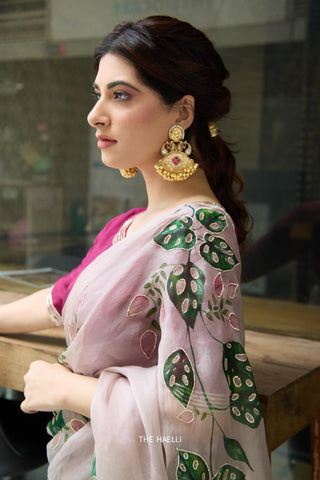 Cham Cham Blush Organza Silk Saree Cham Cham Blush Organza Silk Saree