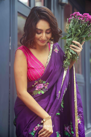 Amber Purple Silk Saree Amber Purple Silk Saree