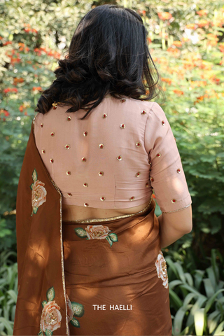 Sitara Brown silk saree Sitara Brown silk saree