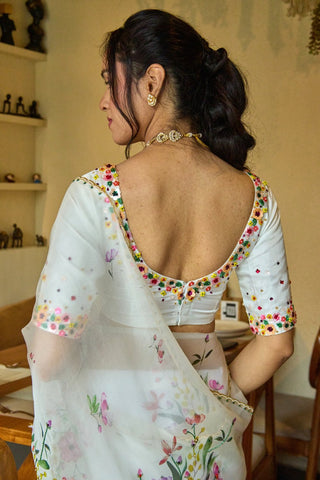 Lily White Silk Blouse