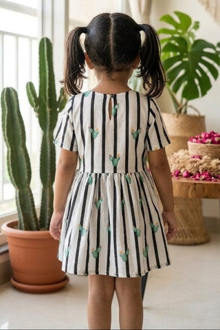 Baby Cactus Kiss B&W Dress