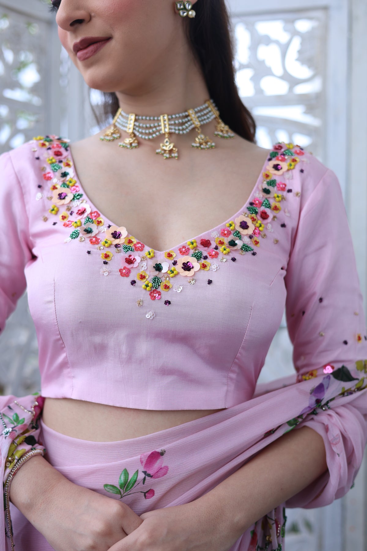 Lily Pink Silk Blouse