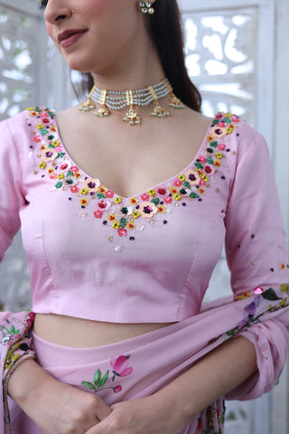 Lily Pink Silk Blouse