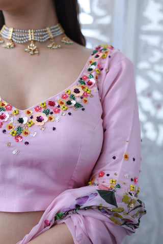 Lily Pink Silk Blouse