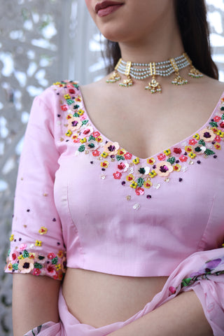 Lily Pink Silk Blouse