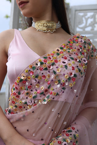 Velora Pink Stretchable Blouse