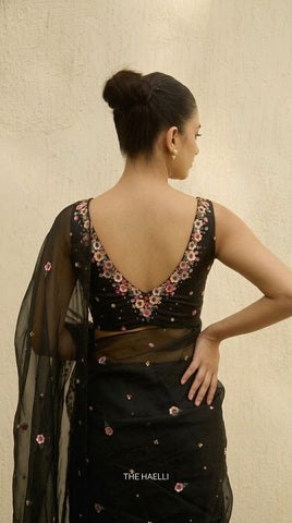 Lily Black Stretchable Blouse