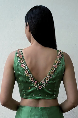 Lily Green Stretchable Blouse