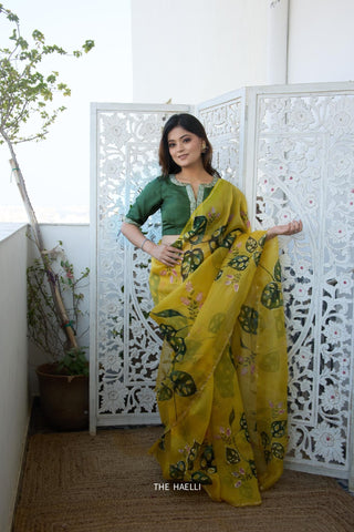 Mishti Green Uppada Silk Blouse