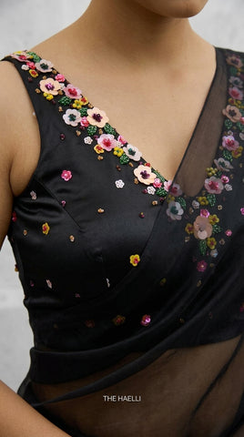 Lily Black Stretchable Blouse