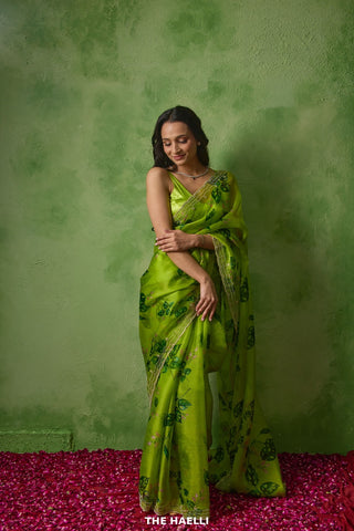 Wild Jungle Organza Saree