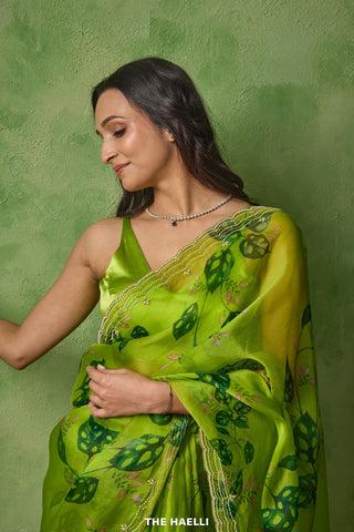 Wild Jungle Organza Saree