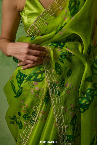 Wild Jungle Organza Saree