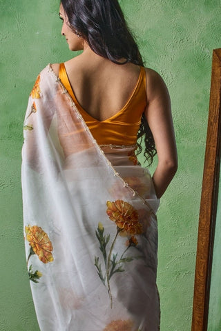 Velora Saffron Stretchable Blouse