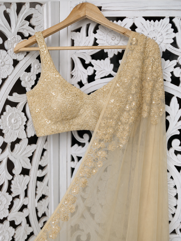 Carrie Yellow Chiffon Silk Saree