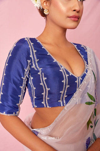 Zari Blue Blouse