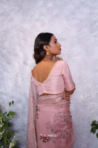 Heera Pink Hand-Embroidered Blouse