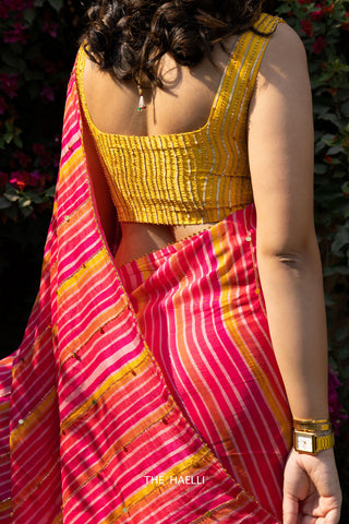 Sona Yellow Hand-Embroidered Blouse