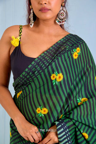 Lara Black Cotton Blouse