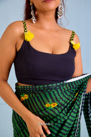Lara Black Cotton Blouse
