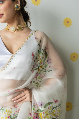 Velora White Stretchable Blouse