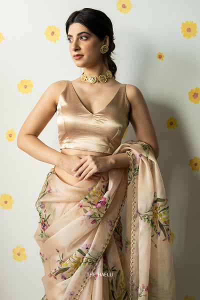 yilon JOLI BOLD FLORAL BLOUSE beige YILON Joli flower blouse JOLI