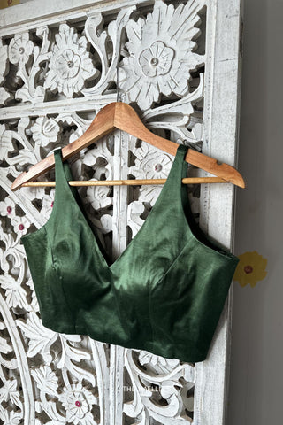 Velora Green Stretchable Blouse