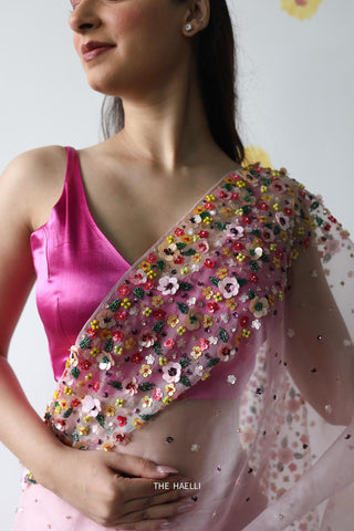 Velora Fuchsia Stretchable Blouse