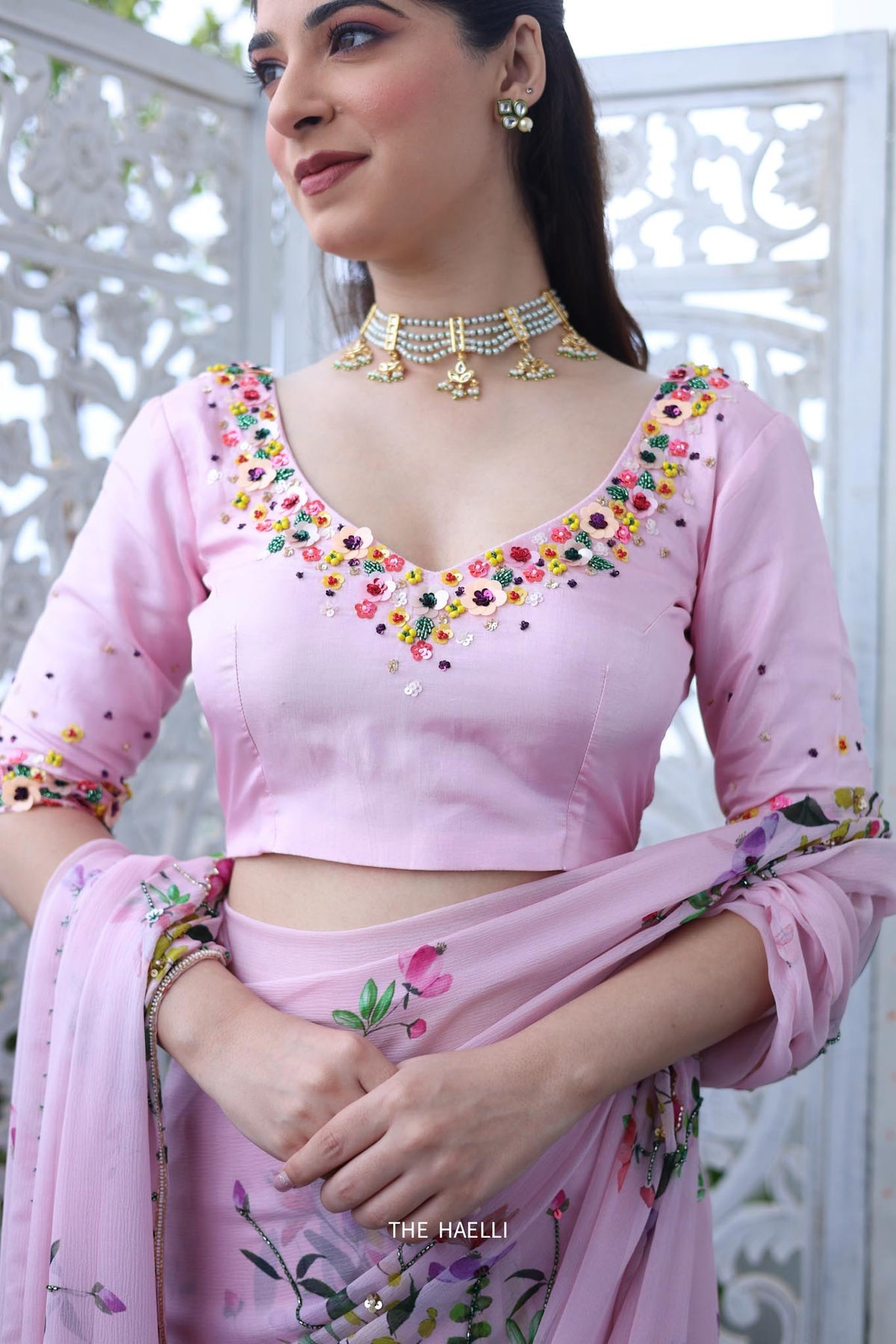 Lily Pink Silk Blouse