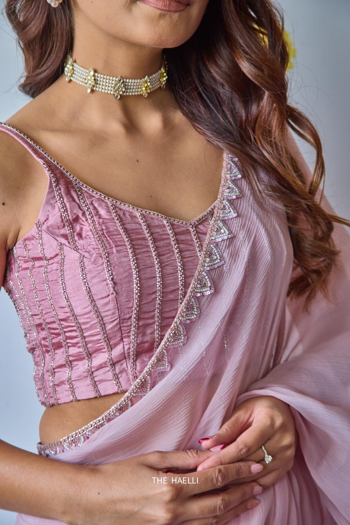 Flamingo Mauve Silk Blouse