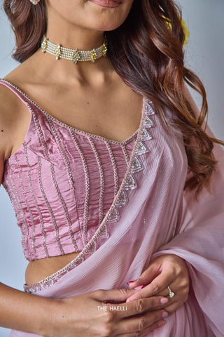 Flamingo Mauve Silk Blouse