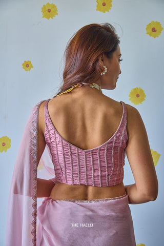 Flamingo Mauve Silk Blouse