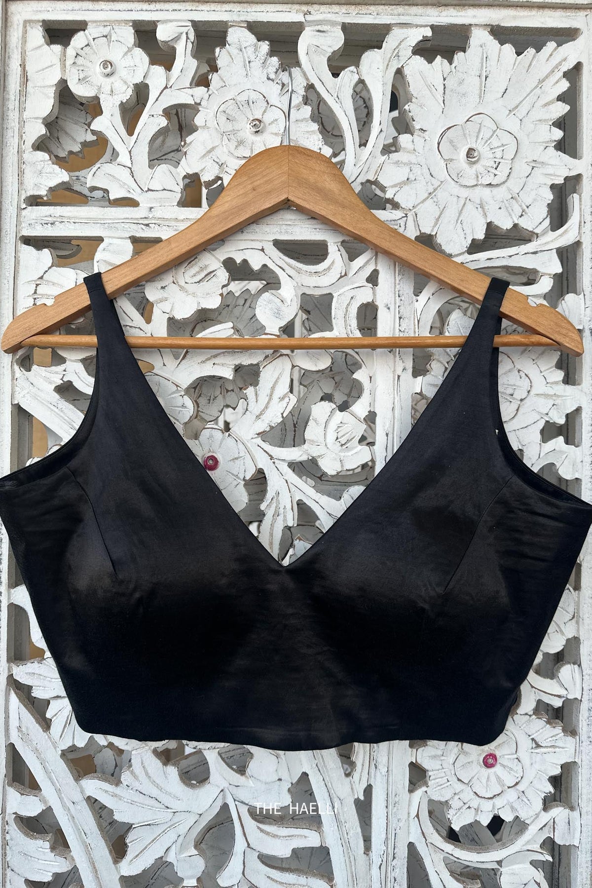 Velora Black Stretchable Blouse