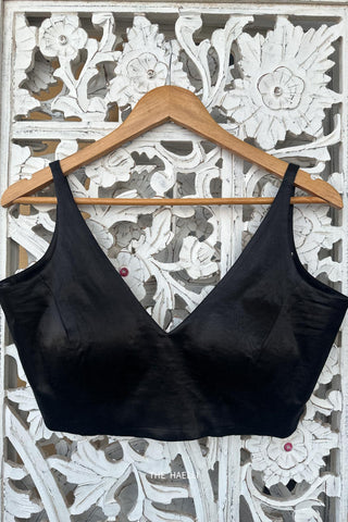 Velora Black Stretchable Blouse