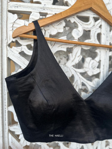 Velora Black Stretchable Blouse